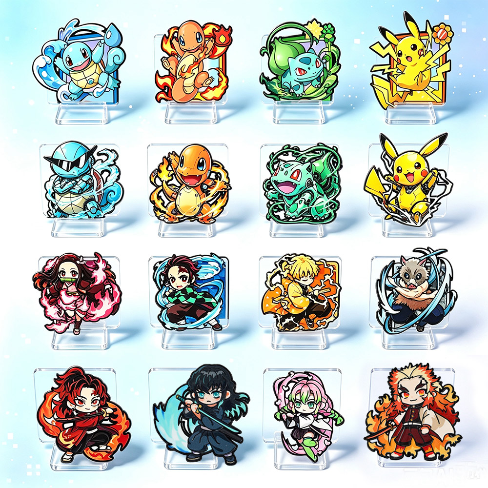 Jewelry Making Metals - 8Pcs Anime Pokemon & Demon Slayer