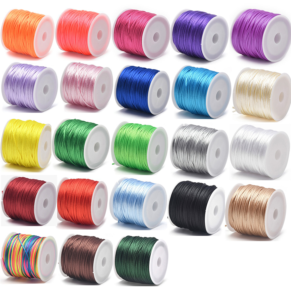 Knotting Cord Silk - 1.5mm Crafts Satin Rattail Cord String