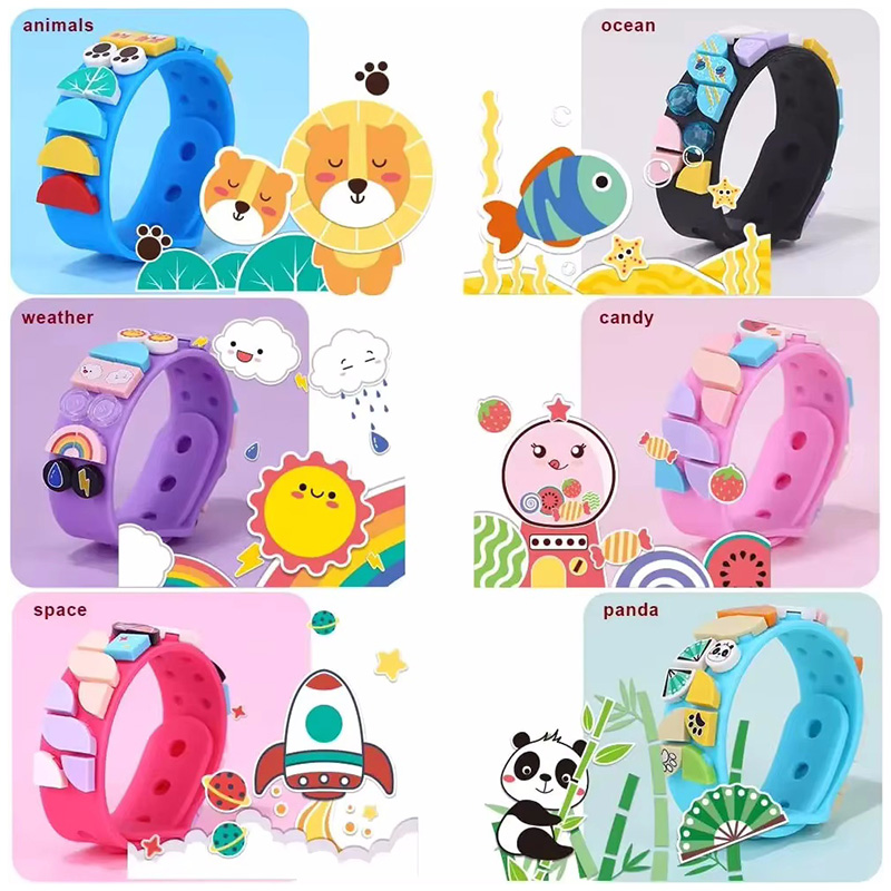 Jewelry Making Kits - 6Pcs/set Kids Building Blocks Dots Bracelets
