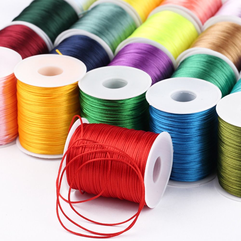 Knotting Cord Silk - 100m Craft String 1.5mm Satin Rattail