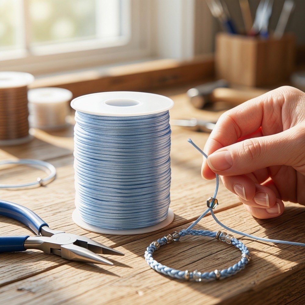 Knotting Cord Silk - 100m Craft String 1.5mm Satin Rattail