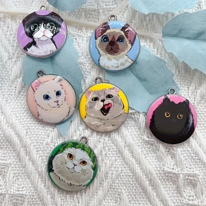 10pcs cartoon animal cat ename - Jewelry Making recension och pris
