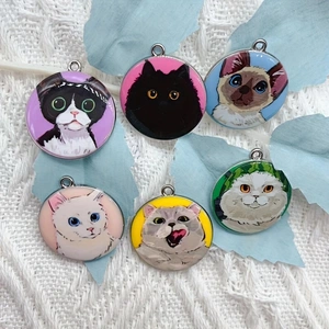 10pcs cartoon animal cat ename - Jewelry Making recension och pris