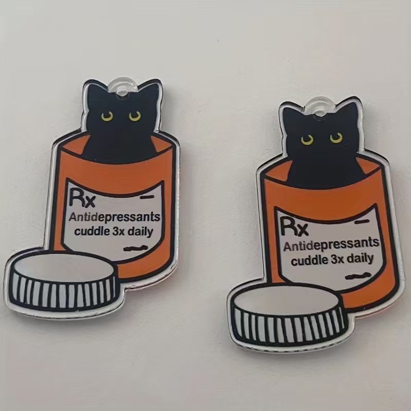 10pcs acrylic medicine cat pen - Jewelry Making recension och pris