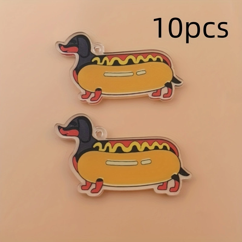 10pcs acrylic 2D new sausage d - Jewelry Making recension och pris