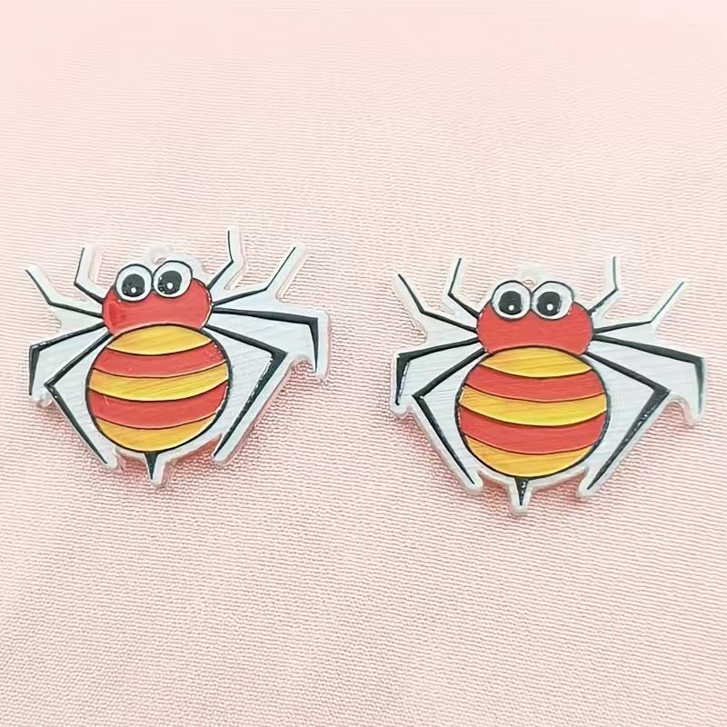 10pcs acrylic Halloween spider - Jewelry Making recension och pris