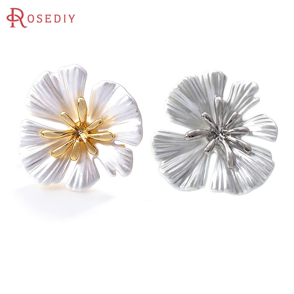 18K Gold Color Brass Flower St - Jewelry Making Metals recension och pris