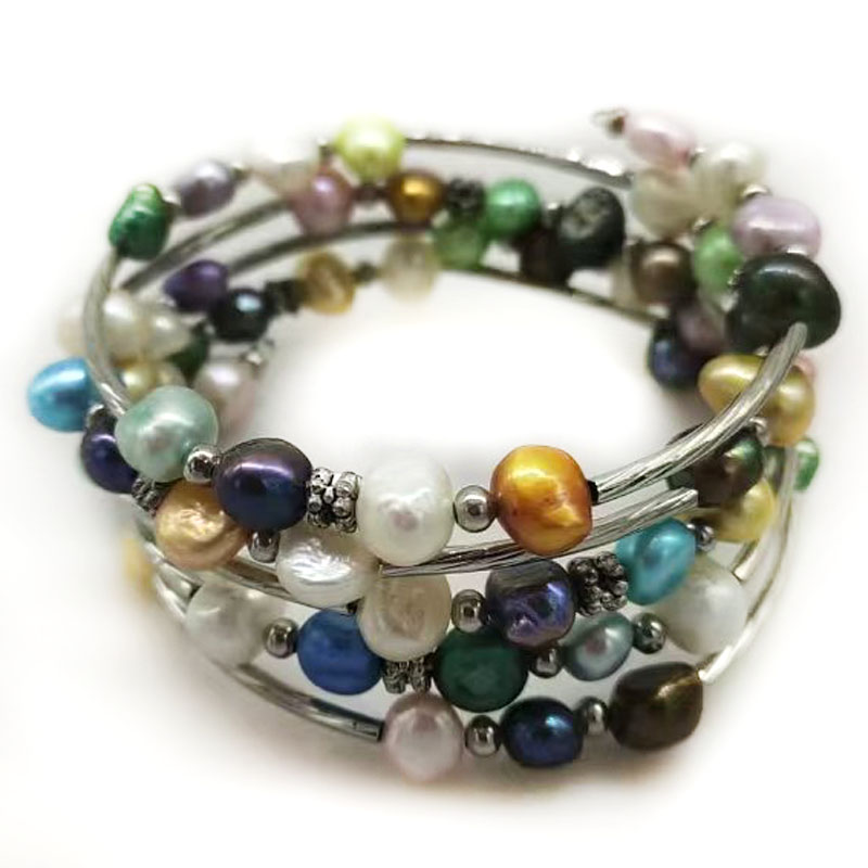 33 inches 7-8mm Rainbow Natura - Memory Wire Bracelet recension och pris