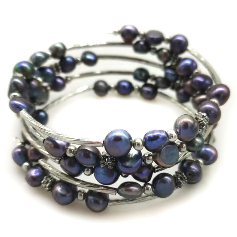 33 inches 7-8mm Rainbow Natura - Memory Wire Bracelet recension och pris