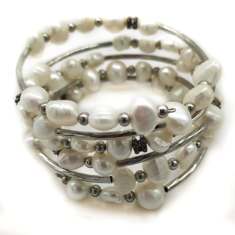 33 inches 7-8mm Rainbow Natura - Memory Wire Bracelet recension och pris