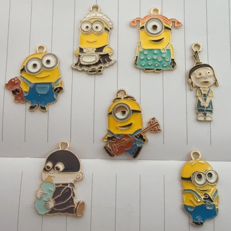 10pcs alloy drip oil cartoon p - Jewelry Making recension och pris