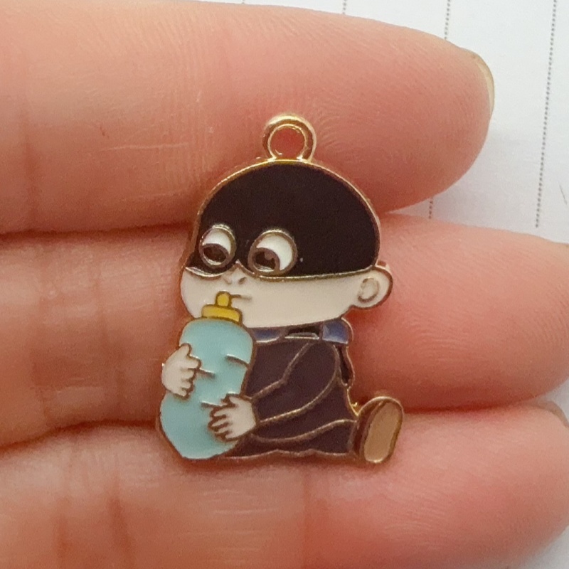 10pcs alloy drip oil cartoon p - Jewelry Making recension och pris