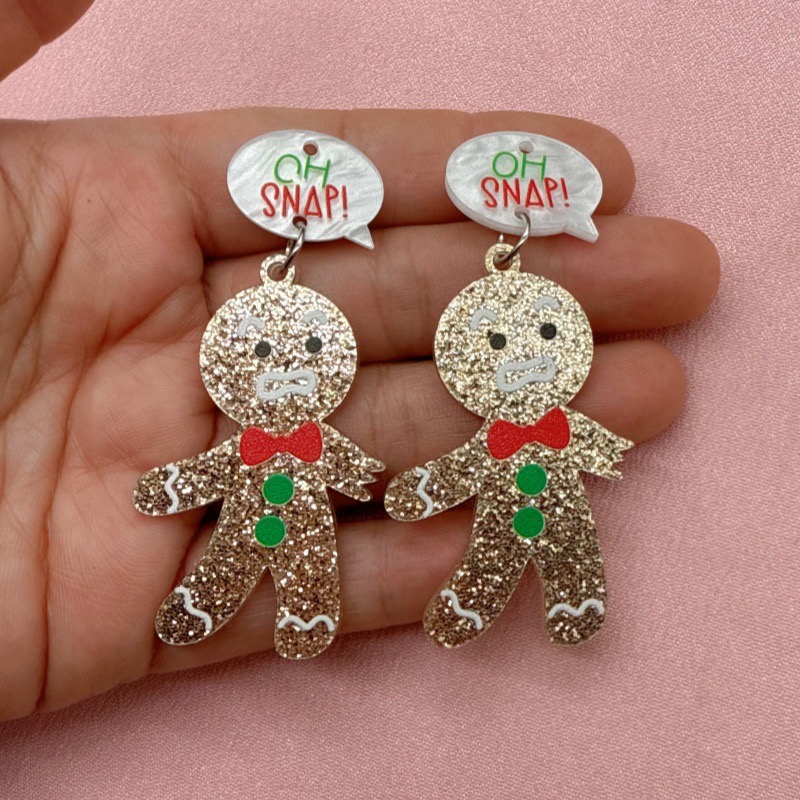 10pcs Cute Christmas Gingerbre - Jewelry Making recension och pris