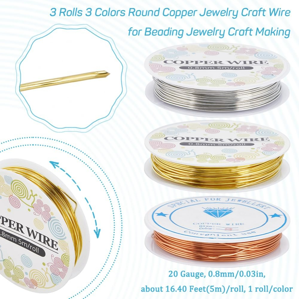12.8M Copper Jewelry Wire 0.8m - Jewelry Making Degree recension och pris