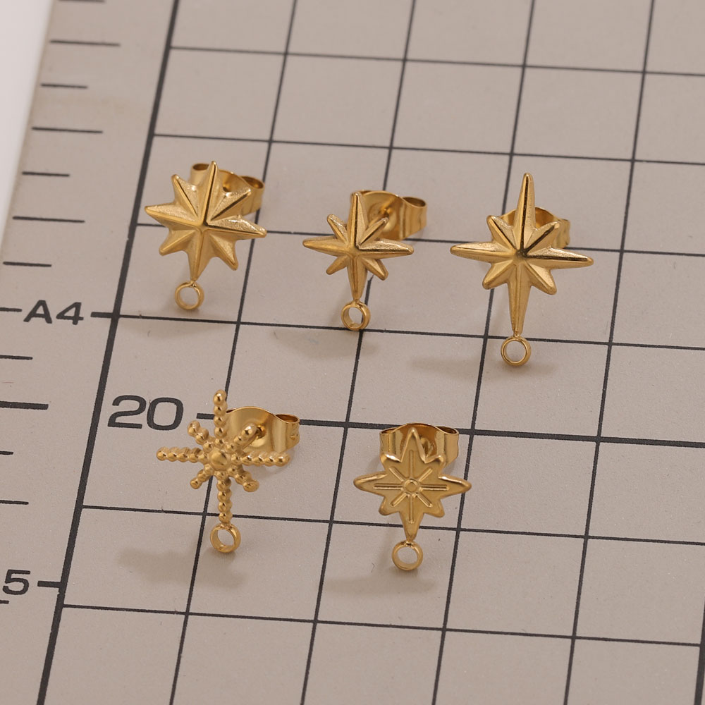 6pcs Stainless Steel Star Earr - Jewelry Making Workshops recension och pris