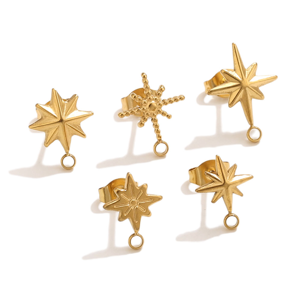 6pcs Stainless Steel Star Earr - Jewelry Making Workshops recension och pris