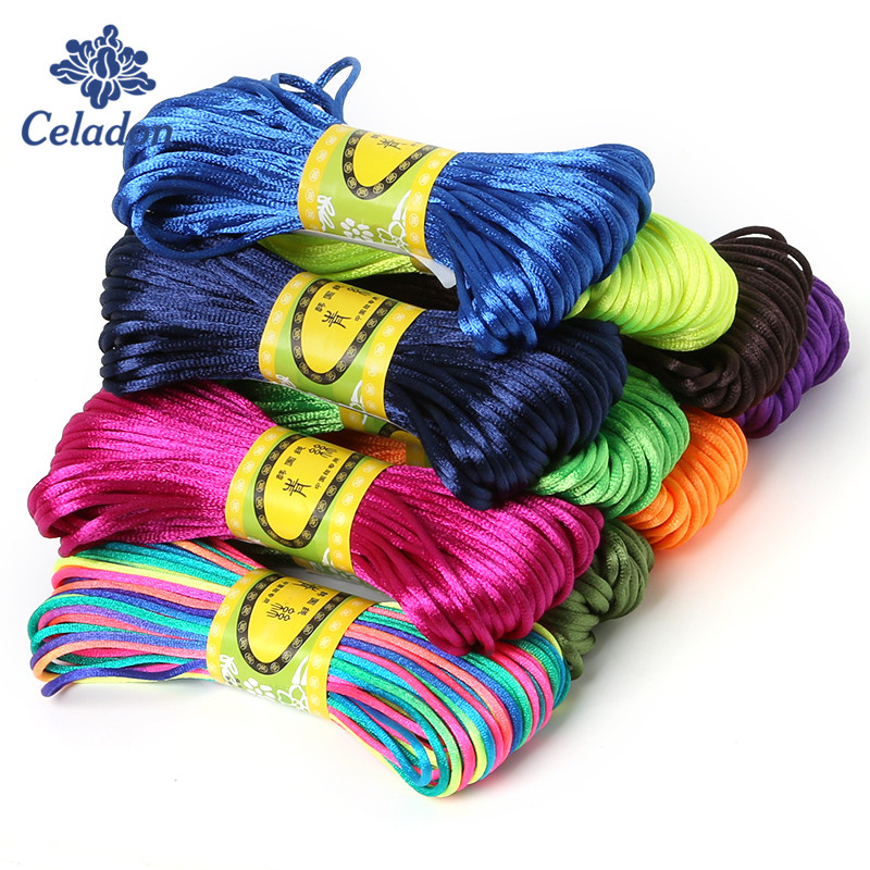 2mm 20meter Soft Satin Rattail - Knotting Cord Silk recension och pris
