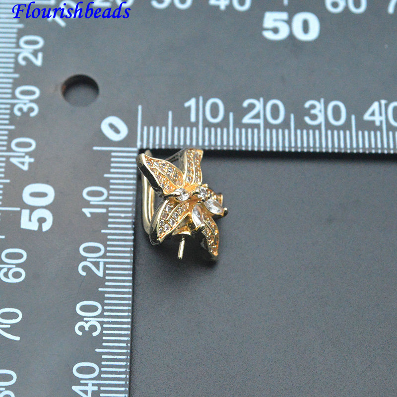 30pc Pin Style CZ Paved Flower - Jewelry Making Kits recension och pris