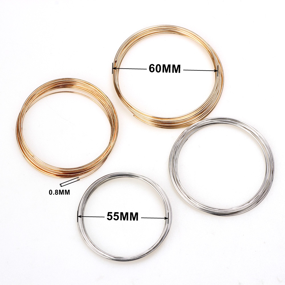 0.8MM 55/60MM Rhodium/KC Gold  - Memory Wire Bracelet recension och pris