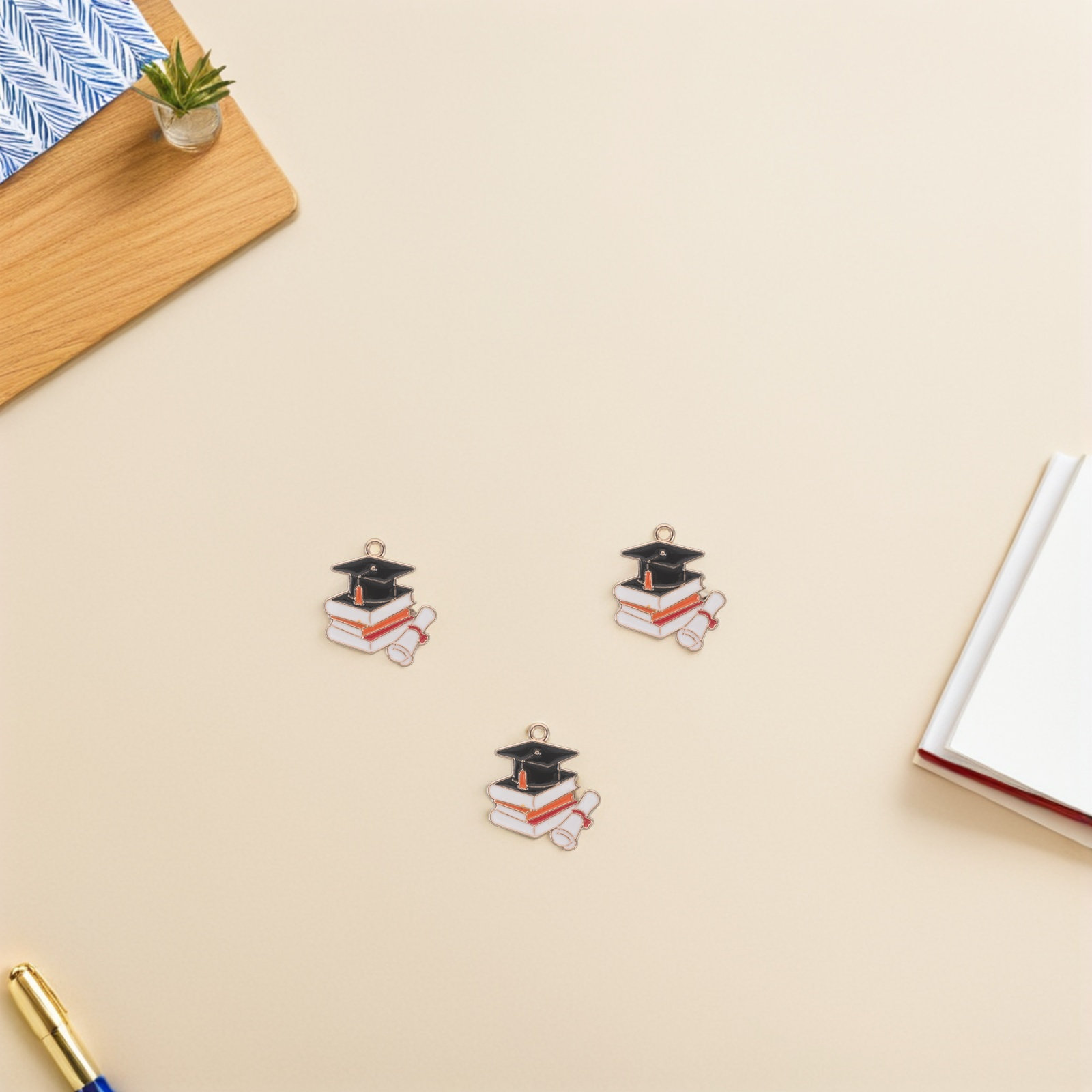 50Pcs Alloy Graduation Cap Cha - Jewelry Making Diploma recension och pris