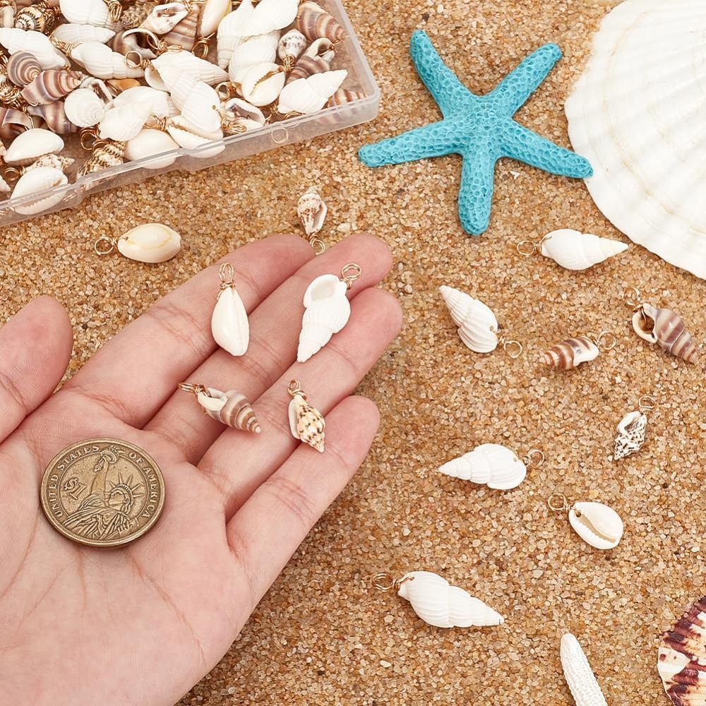 100pcs 4 Styles Natural Shell  - Jewelry Making Kits recension och pris