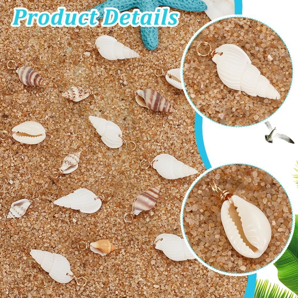 100pcs 4 Styles Natural Shell  - Jewelry Making Kits recension och pris