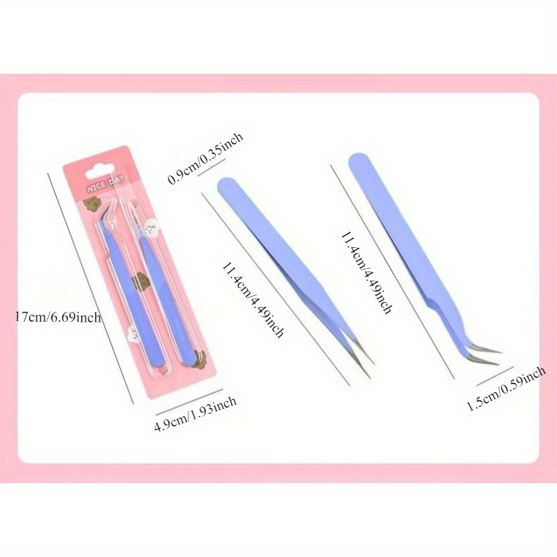 6pcs Tweezers Set - Angle and  - Jewelry Making Workshop recension och pris