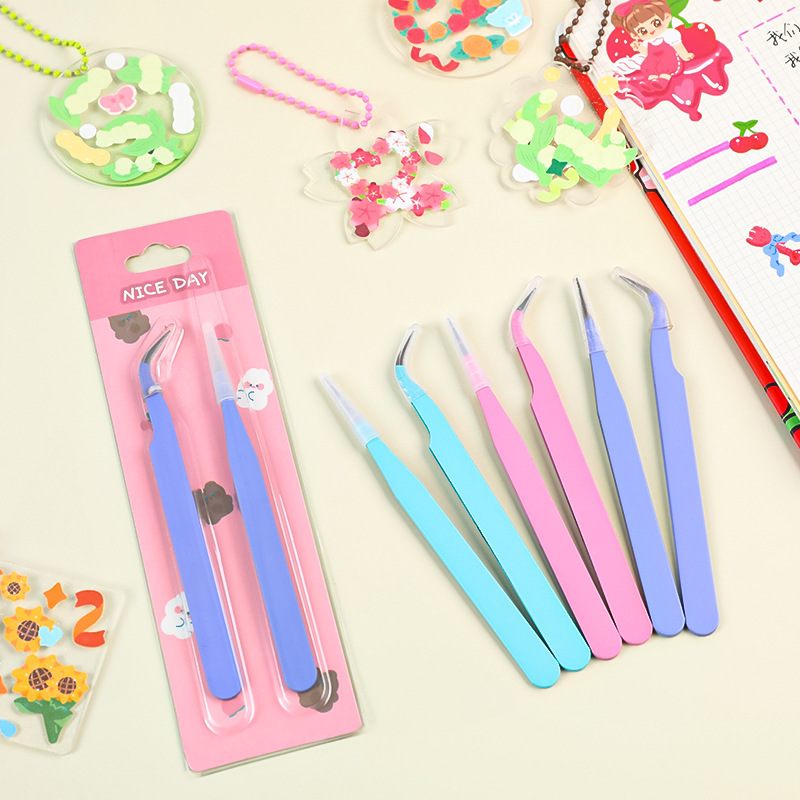 6pcs Tweezers Set - Angle and  - Jewelry Making Workshop recension och pris