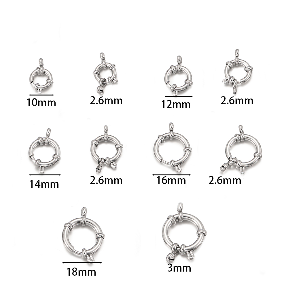 2pcs Stainless Steel Round Spr - Jewelry Making Metals recension och pris