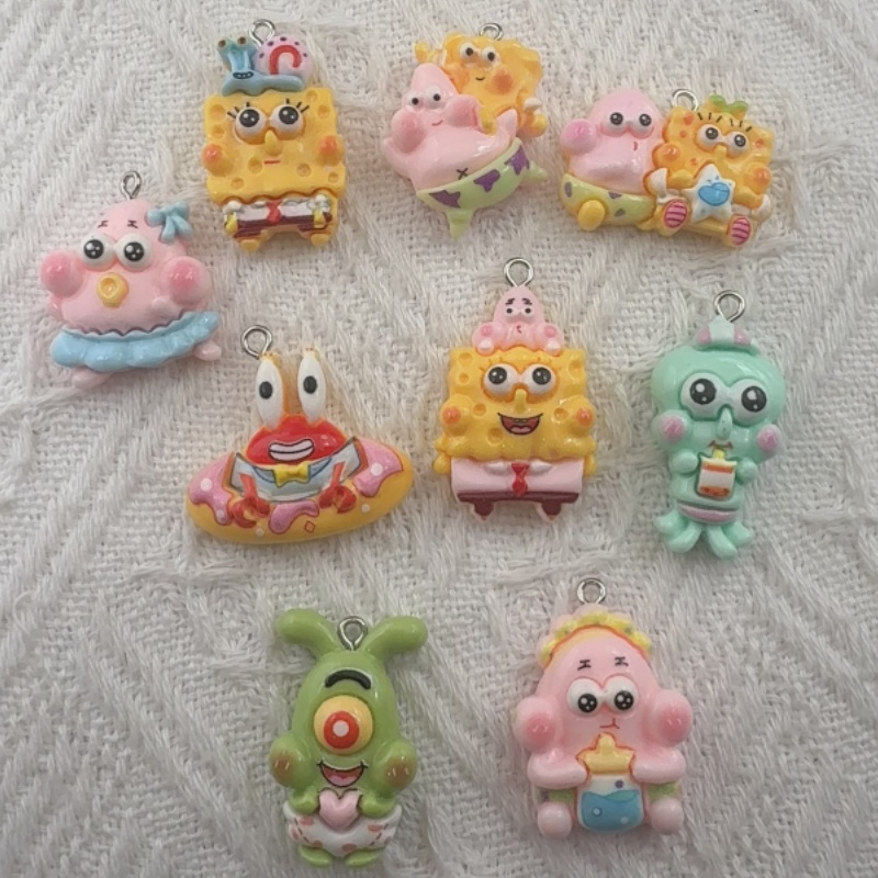 10pcs cartoon resin pendant, D - Jewelry Making Resin recension och pris