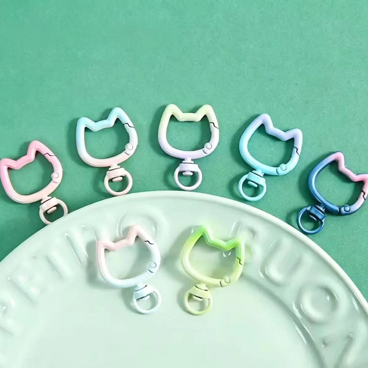 5-10PCS Gradient Cute Cat Clas - Jewelry Making Metals recension och pris